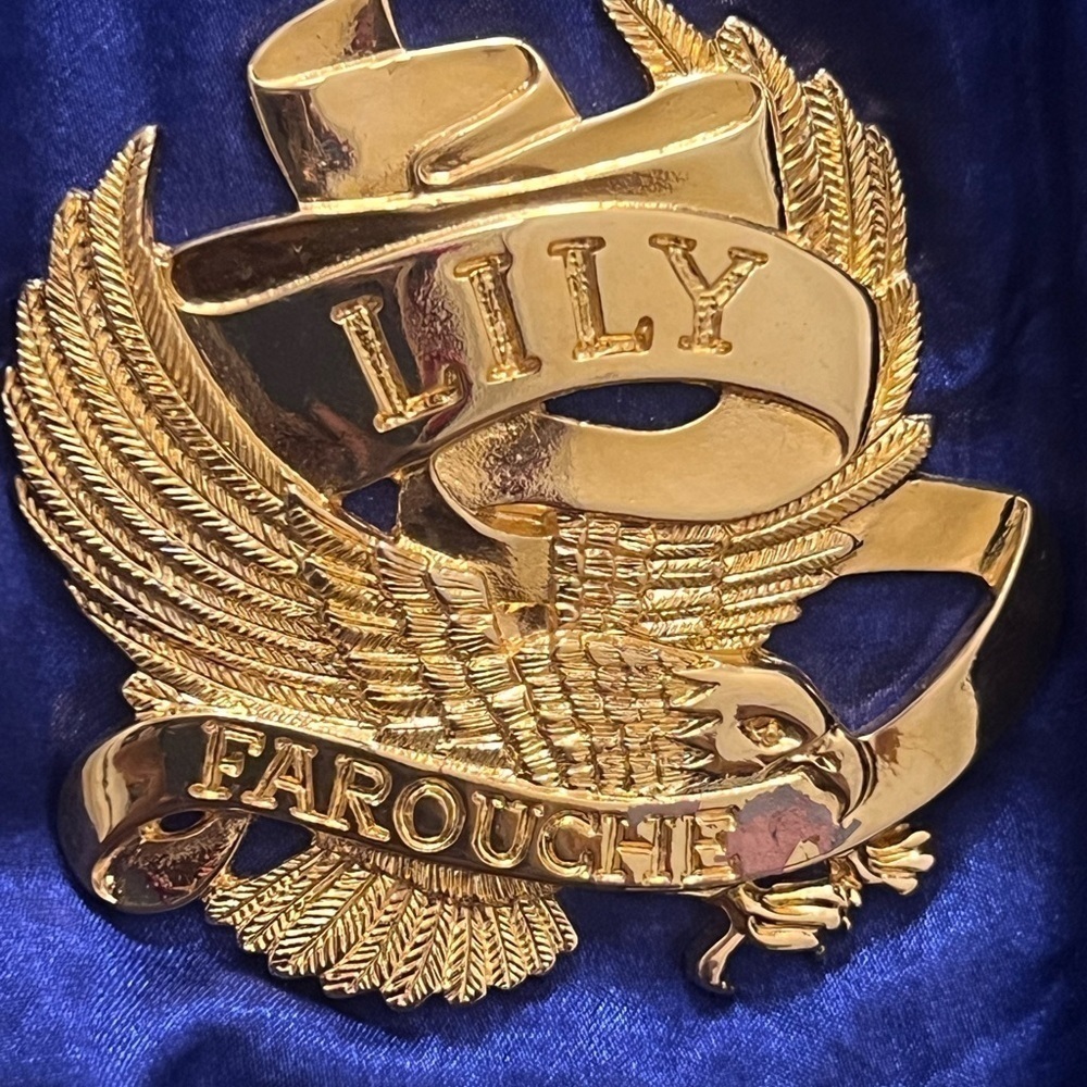 Lily Farouche Vintage Blue Ski Bomber Jacket w/Gold Dragon & Phoenix Size S/M - Picture 6 of 8